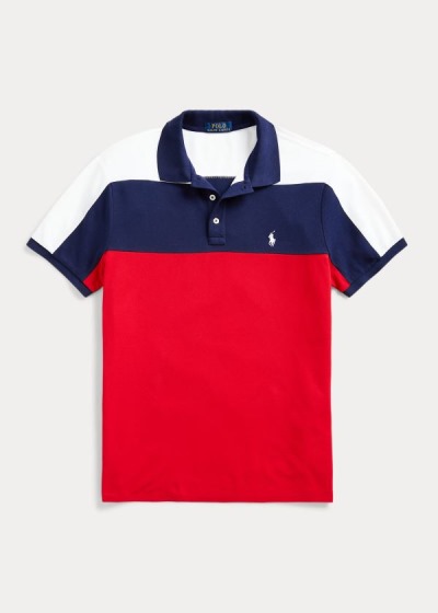 Polo Ralph Lauren Custom Slim Fit Mesh Polo Herre Danmark (HCPGA1825)